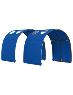 Tunnel per Letto 2 pcs Blu 211 x 67.5 x 2 cm Poliestere