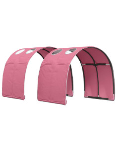 Tunnel per Letto 2 pcs Rosa 211 x 67.5 x 2 cm Poliestere