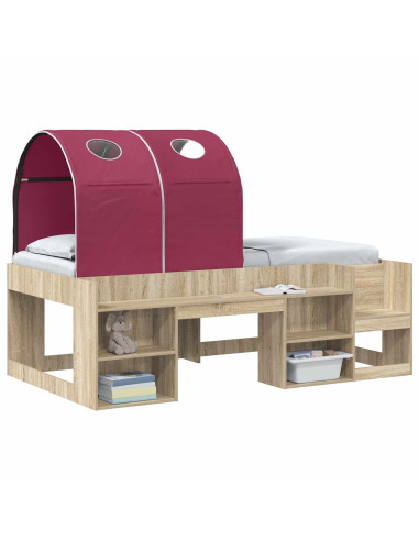 Tunnel per Letto 2 pcs Rosso 211 x 52,5 x 2 cm Poliestere