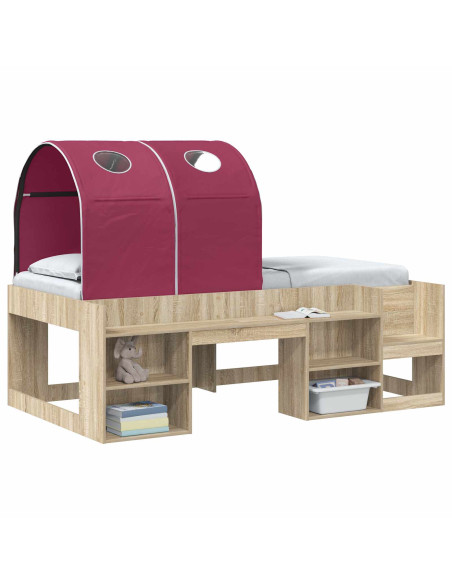 Tunnel per Letto 2 pcs Rosso 211 x 52,5 x 2 cm Poliestere