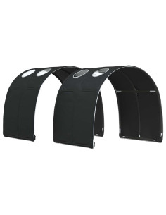 Tunnel per Letto 2 pcs Nero 211 x 67.5 x 2 cm Poliestere