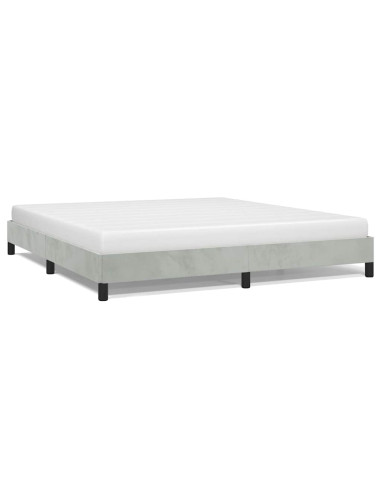 Struttura letto senza Materasso Grigio Chiaro California King Velluto