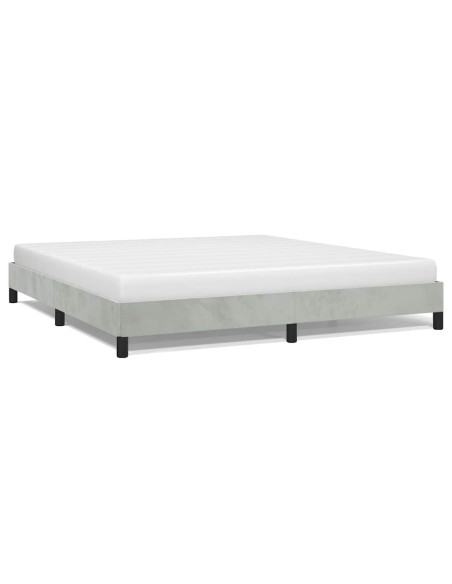 Struttura letto senza Materasso Grigio Chiaro California King Velluto