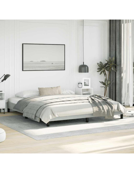 Struttura letto senza Materasso Grigio Chiaro California King Velluto