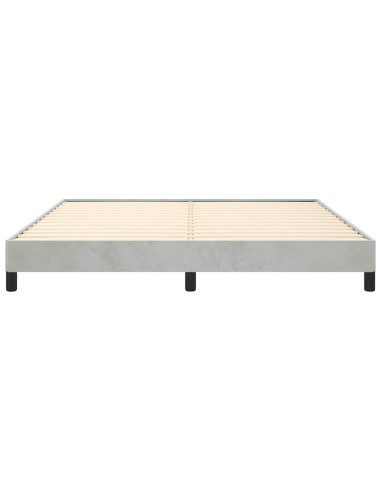 Struttura letto senza Materasso Grigio Chiaro California King Velluto