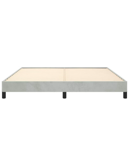 Struttura letto senza Materasso Grigio Chiaro California King Velluto