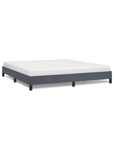 Struttura letto senza Materasso Grigio Scuro California King Velluto 2