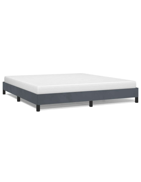 Struttura letto senza Materasso Grigio Scuro California King Velluto