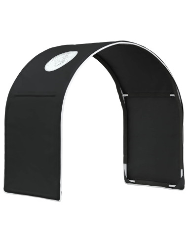 Tunnel per Letto 2 pcs Nero 211 x 52,5 x 2 cm Poliestere