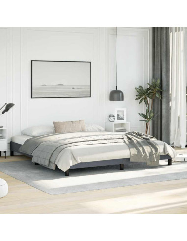 Struttura letto senza Materasso Grigio Scuro California King Velluto