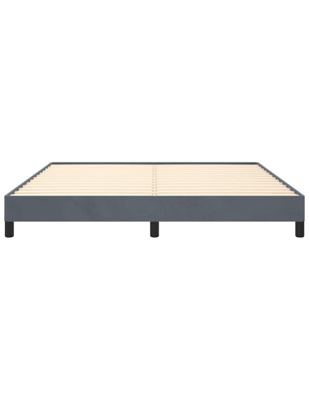 Struttura letto senza Materasso Grigio Scuro California King Velluto