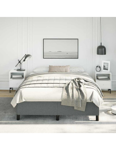 Struttura letto senza Materasso Grigio Scuro 137x190 cm in Tessuto