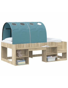 Tunnel per Letto 2 pcs Azzurro 211 x 67.5 x 2 cm Poliestere 2