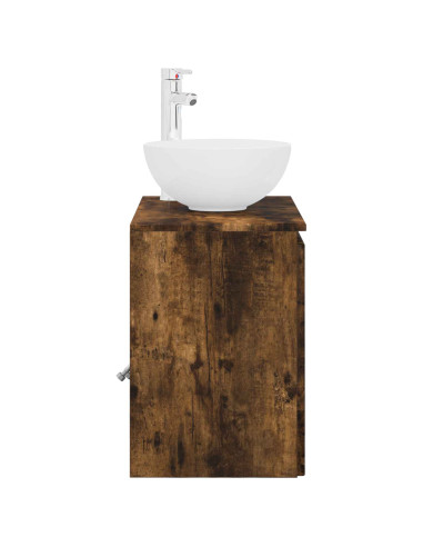 Mobile Lavabo da Parete Rovere Fumo 49,5 x 35 x 63 cm