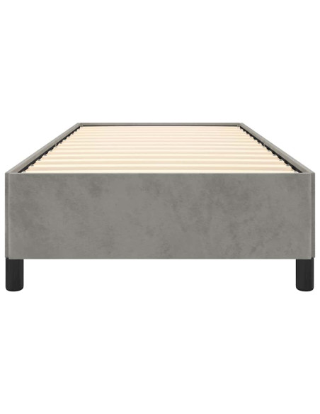 Struttura letto senza Materasso Grigio Chiaro 100x190 cm singolo Velluto