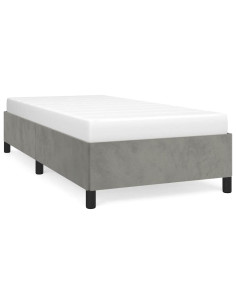 Struttura letto senza Materasso Grigio Chiaro 100x203 cm singolo XL Velluto 2