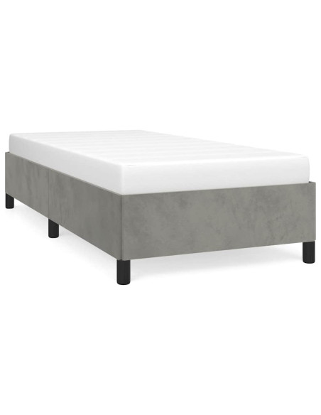 Struttura letto senza Materasso Grigio Chiaro 100x203 cm singolo XL Velluto