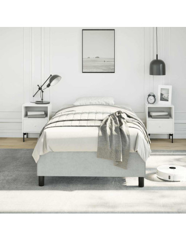Struttura letto senza Materasso Grigio Chiaro 100x203 cm singolo XL Velluto