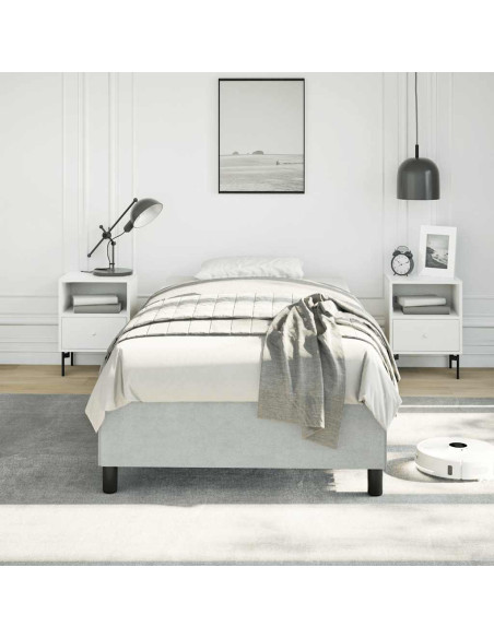 Struttura letto senza Materasso Grigio Chiaro 100x203 cm singolo XL Velluto