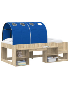 Tunnel per Letto 2 pcs Blu 211 x 67.5 x 2 cm Poliestere 2