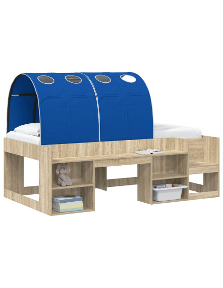 Tunnel per Letto 2 pcs Blu 211 x 67.5 x 2 cm Poliestere