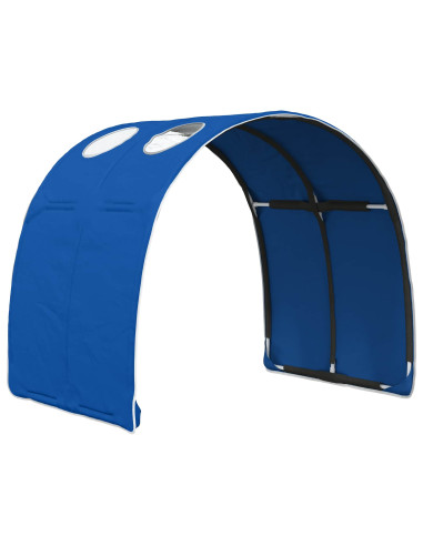Tunnel per Letto 2 pcs Blu 211 x 67.5 x 2 cm Poliestere