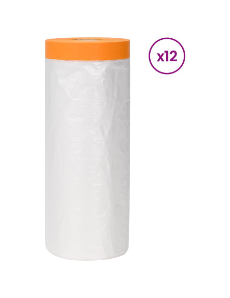 Telo per polvere con nastro adesivo 12 pcs 270 x 1600 cm HDPE