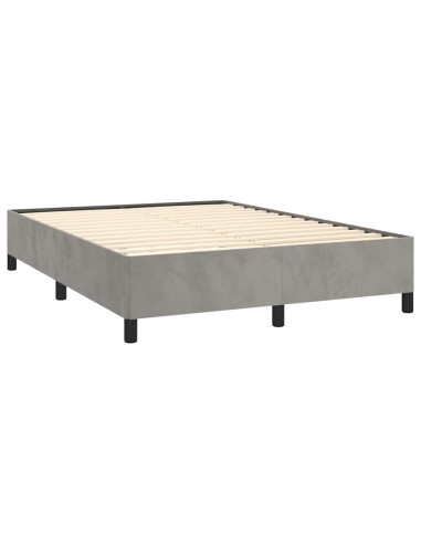 Struttura letto senza Materasso Grigio Chiaro 137x190 cm Velluto integrale