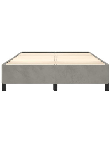 Struttura letto senza Materasso Grigio Chiaro 137x190 cm Velluto integrale