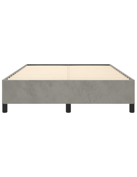 Struttura letto senza Materasso Grigio Chiaro 137x190 cm Velluto integrale
