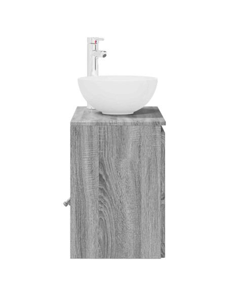 Mobile Lavabo da Parete Sonoma grigio 49,5 x 35 x 63 cm