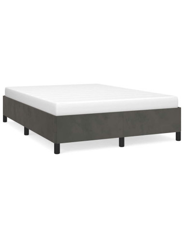 Struttura letto senza Materasso Grigio Scuro 137x190 cm Velluto