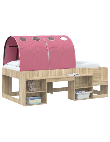 Tunnel per Letto 2 pcs Rosa 211 x 67.5 x 2 cm Poliestere