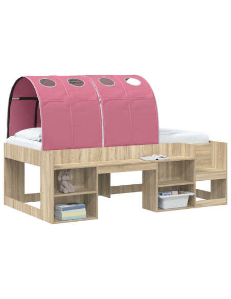Tunnel per Letto 2 pcs Rosa 211 x 67.5 x 2 cm Poliestere