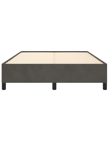 Struttura letto senza Materasso Grigio Scuro 137x190 cm Velluto