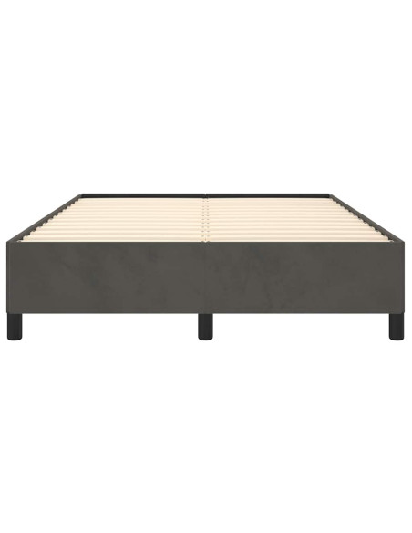 Struttura letto senza Materasso Grigio Scuro 137x190 cm Velluto
