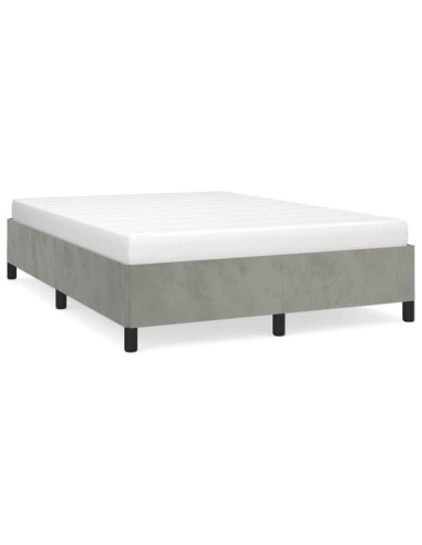Struttura letto senza Materasso Grigio Chiaro 152x203 cm matrimoniale Velluto