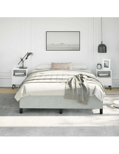 Struttura letto senza Materasso Grigio Chiaro 152x203 cm matrimoniale Velluto