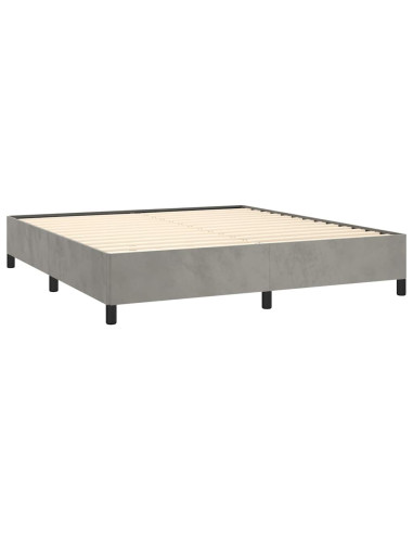 Struttura letto senza Materasso Grigio Chiaro 152x203 cm matrimoniale Velluto
