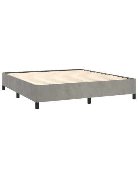 Struttura letto senza Materasso Grigio Chiaro 152x203 cm matrimoniale Velluto
