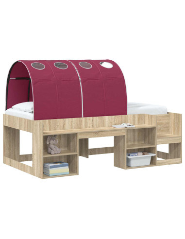 Tunnel per Letto 2 pcs Rosso 211 x 67.5 x 2 cm Poliestere