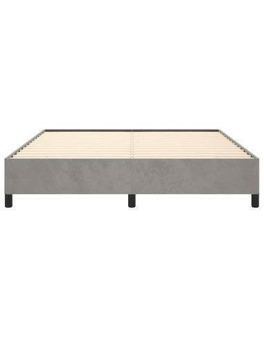 Struttura letto senza Materasso Grigio Chiaro 152x203 cm matrimoniale Velluto