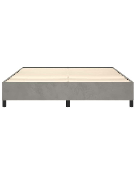 Struttura letto senza Materasso Grigio Chiaro 152x203 cm matrimoniale Velluto