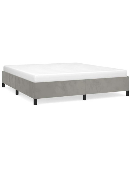 Struttura letto senza Materasso Grigio Chiaro 193x203 cm matrimoniale Velluto