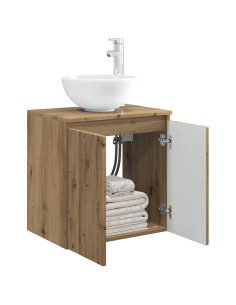 Mobile Lavabo da Parete Rovere Artigianale 49,5 x 35 x 63 cm 2