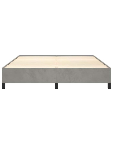 Struttura letto senza Materasso Grigio Chiaro 193x203 cm matrimoniale Velluto
