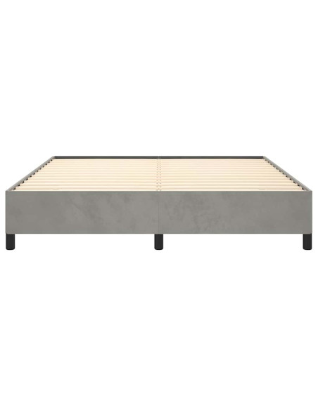 Struttura letto senza Materasso Grigio Chiaro 193x203 cm matrimoniale Velluto