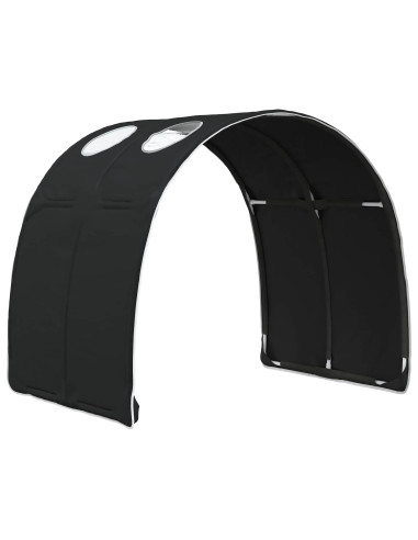 Tunnel per Letto 2 pcs Nero 211 x 67.5 x 2 cm Poliestere