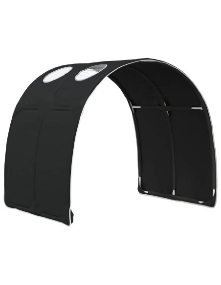 Tunnel per Letto 2 pcs Nero 211 x 67.5 x 2 cm Poliestere