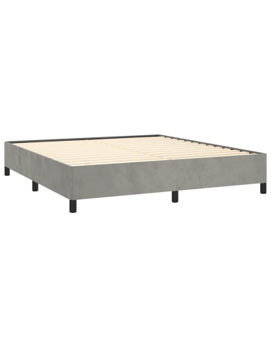 Struttura letto senza Materasso Grigio Chiaro California King Velluto